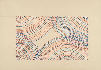 Composizione astratta - Acquerello su carta, 1985