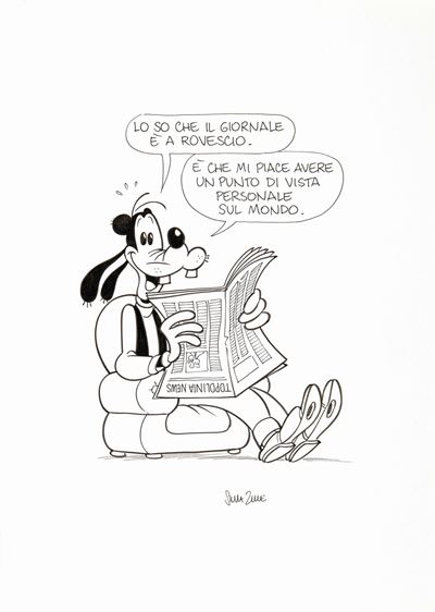 Pippo - Matita e china su cartoncino
