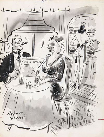 Laugh Digest - illustrazione originale in china e acquerello