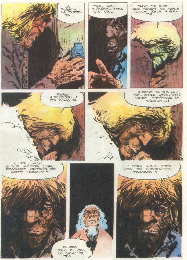 Alberto Breccia - No, no abras nunca esa puerta - Tavola originale, matita e china su cartoncino