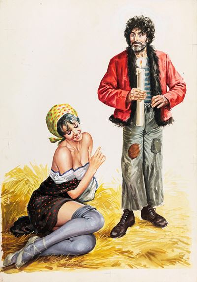 San Pasquale Baylonne protettore delle donne, tempera su cartone