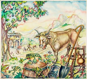 Favole esopiane - La rana e il bove