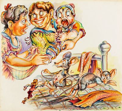 I viaggi di Gulliver - Illustrazione originale