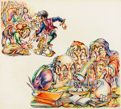 I viaggi di Gulliver - Illustrazione originale