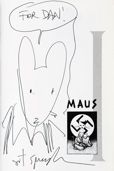 Disegno originale per il frontespizio di 'Maus', biro su carta