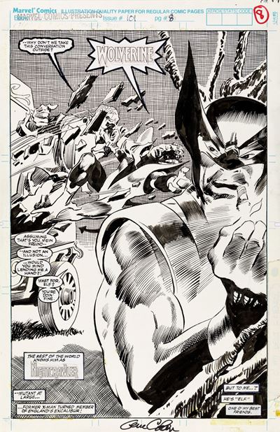 Marvel Comics Presents Wolverine n. 101, matita e china su cartoncino
