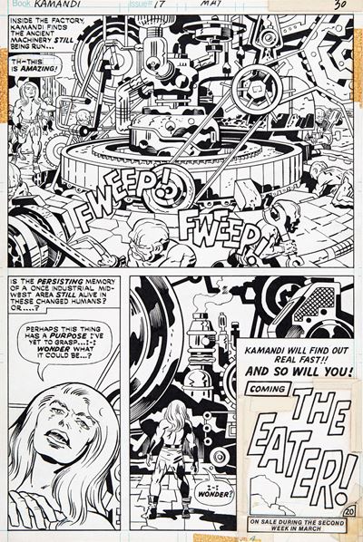 Kamandi - The Human Gophers of Ohio, matita e china su cartoncino DC