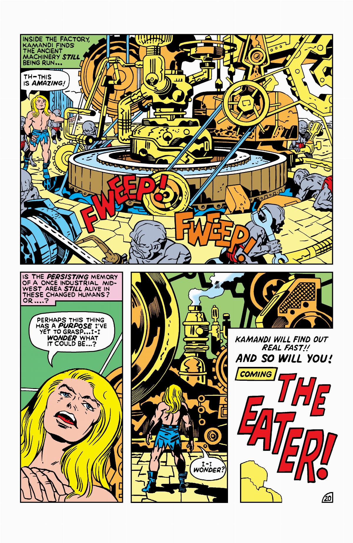 Jack Kirby - Kamandi - The Human Gophers of Ohio, matita e china su cartoncino DC