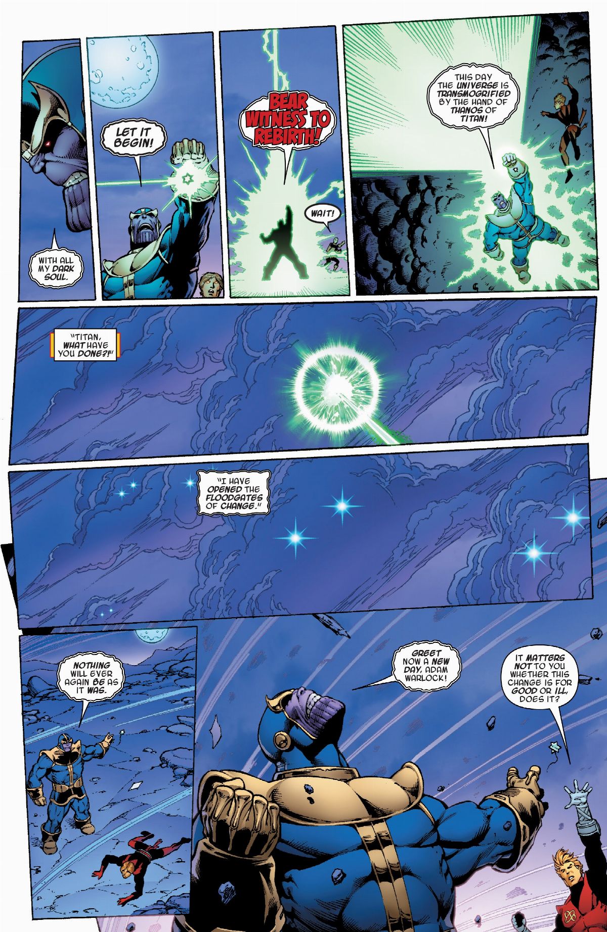 Jim Starlin - Thanos: The Infinity Revelation, matita e china su cartoncino Marvel