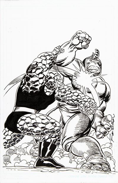 The Thing - matita e china su cartoncino