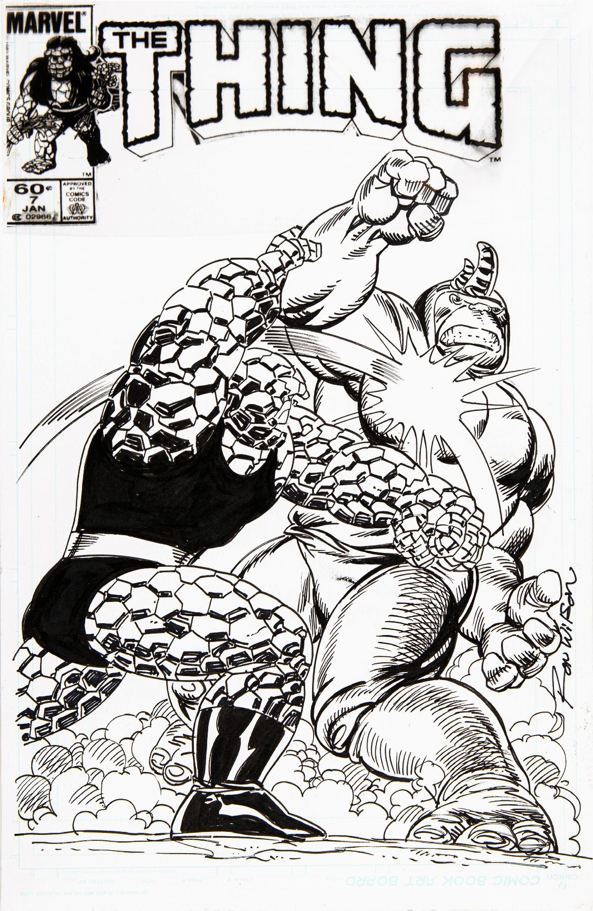 Ron Wilson - The Thing - matita e china su cartoncino