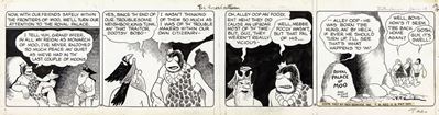 Alley Oop - The Hero's Return, matita e china su cartoncino