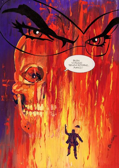 Diabolik - tempera su cartoncino