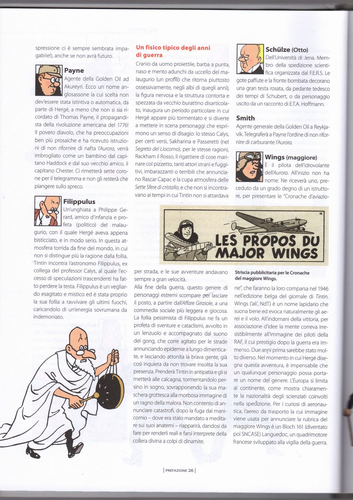 Hergé (georges Prosper Remi) - Les propos du Major Wings (1946), matita, china e acquerello su ca...