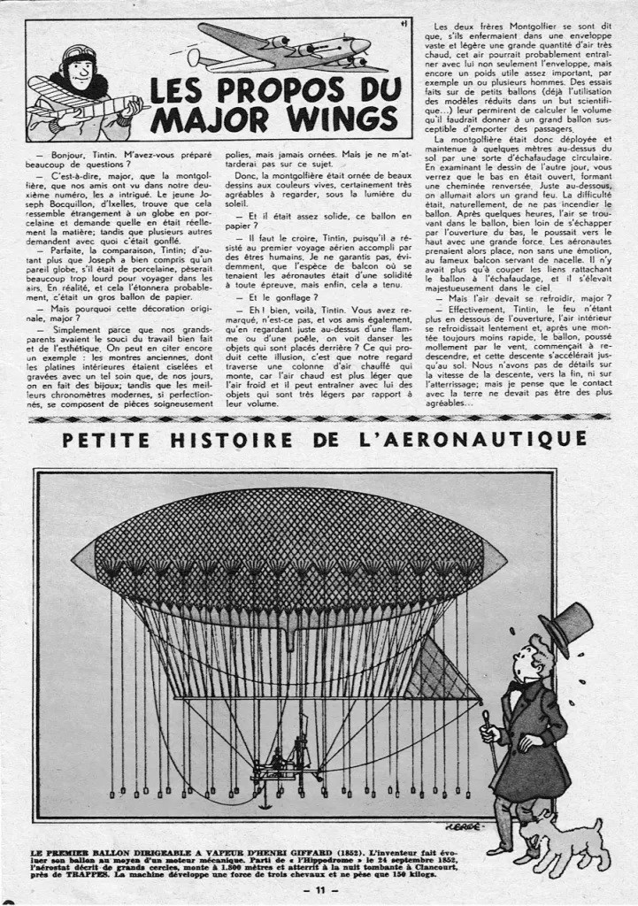 Hergé (georges Prosper Remi) - Les propos du Major Wings (1946), matita, china e acquerello su ca...