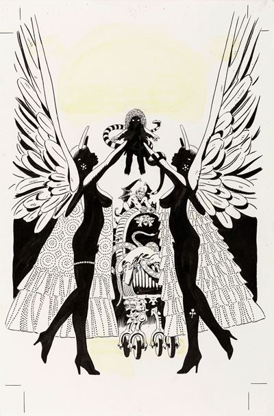 The Devil's Angel: The Birthing, matita e china su cartoncino