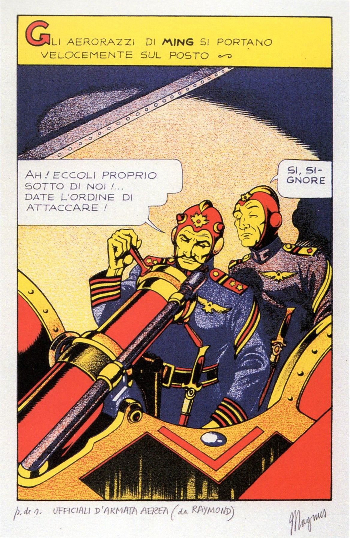 Magnus (roberto Raviola) - Ufficiali d'armata aerea (da Raymond), matita, china e pennarello su c...