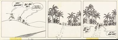 Le avventure africane di Giuseppe Bergman, matita e china su cartoncino