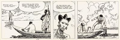 Le avventure africane di Giuseppe Bergman, matita e china su cartoncino