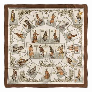 Tenue de Vénerie silk twill scarf