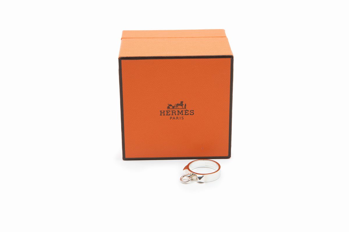 Hermès - Anello Collier de Chien, argento 925, misura 12 ½