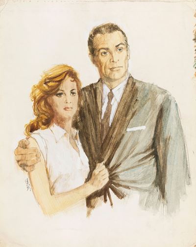 Agente 007 - Thunderball (Operazione tuono), tempera su cartoncino