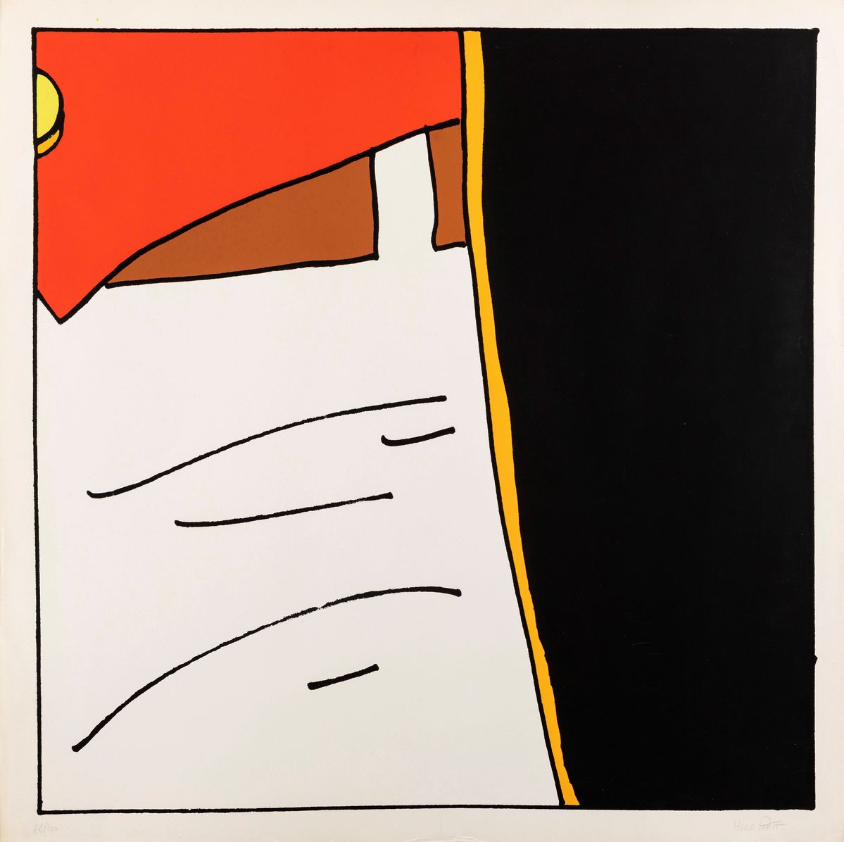 Hugo Pratt - Corto Maltese - Il Tempo di una Sigaretta, serigrafia su cartoncino