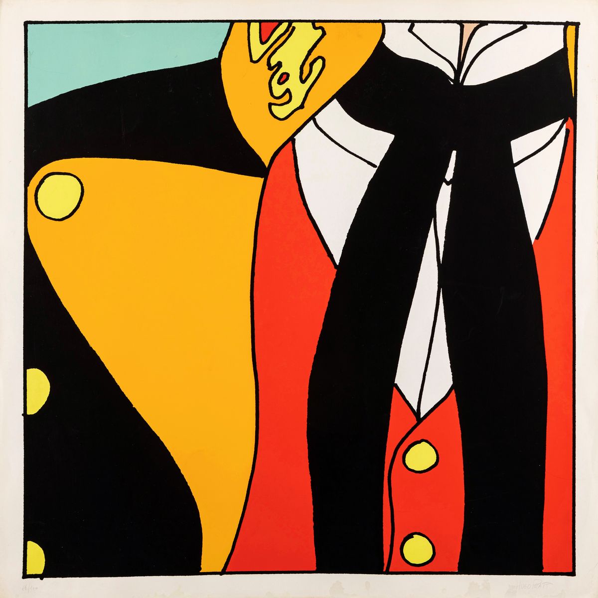 Hugo Pratt - Corto Maltese - Il Tempo di una Sigaretta, serigrafia su cartoncino