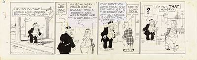 Bringing Up Father - matita e china su cartoncino, 1944