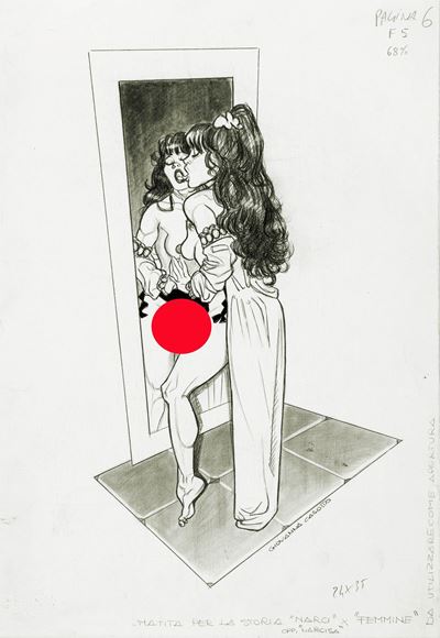 Narcisa - matita e china su cartoncino