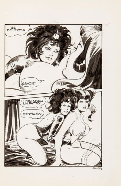 Biancaneve - Le avventure di Ditalina, matita e china su cartoncino