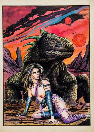Copertina per Lanciostory, tempera su cartoncino
