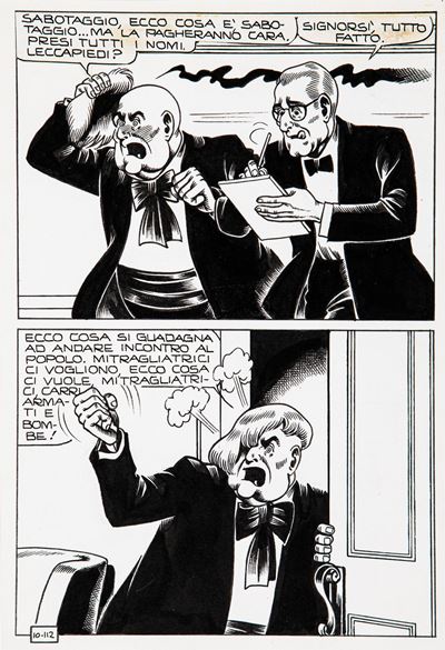 Alan Ford - Formule, matita e china su cartoncino