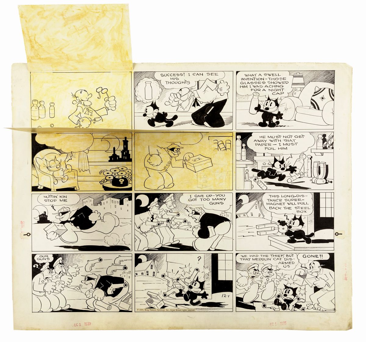 Otto Messmer - Felix the Cat - Tavola domenicale del 01/12/1935