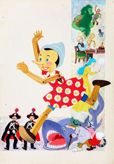 Pinocchio - Tempera su cartone