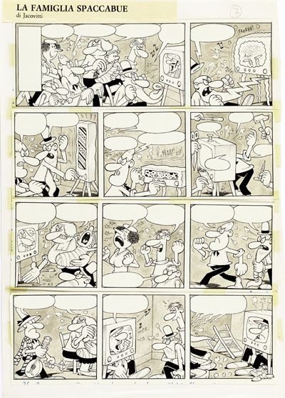 La Famiglia Spaccabue - Tavola originale nel 1958
