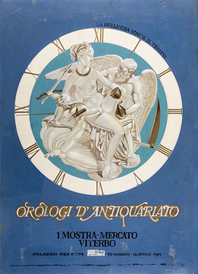 La bellezza vince il tempo, tempera su cartone, 1985