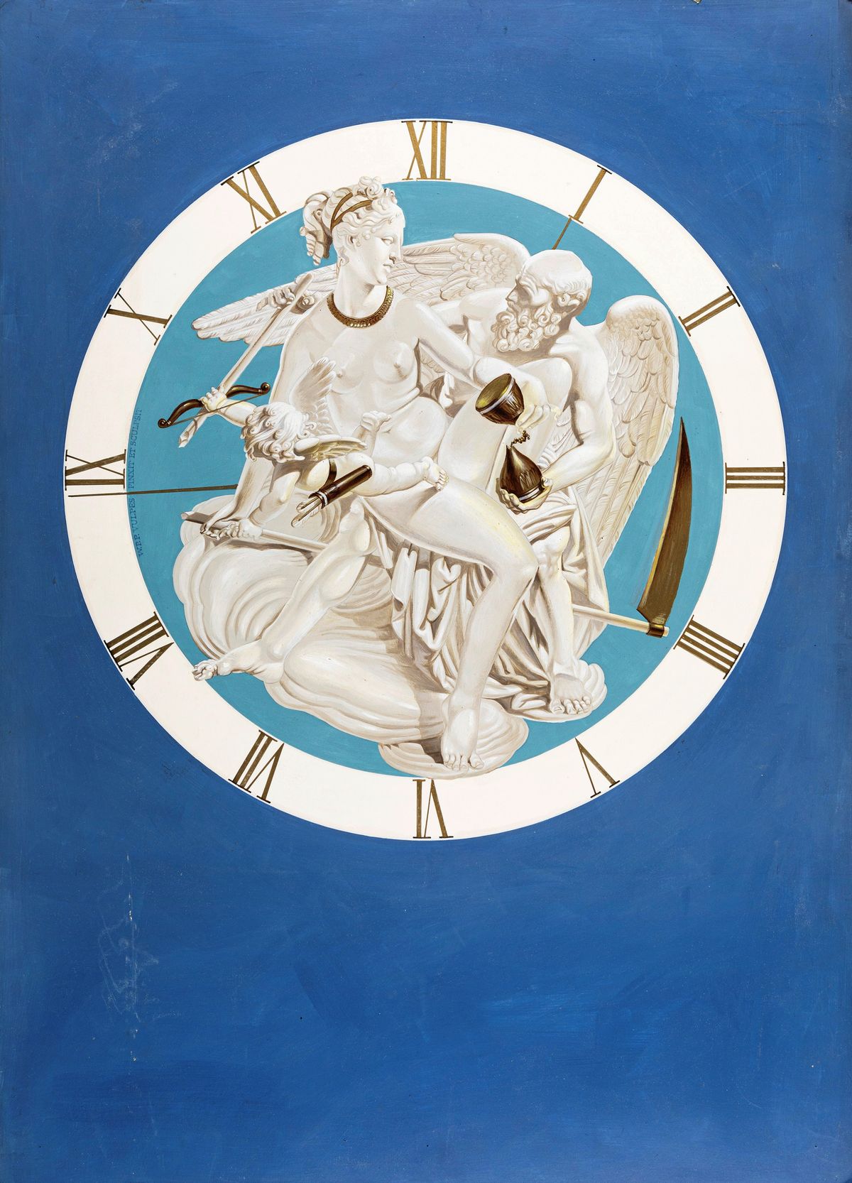 Golpe (wolfango Peretti Poggi) - La bellezza vince il tempo, tempera su cartone, 1985