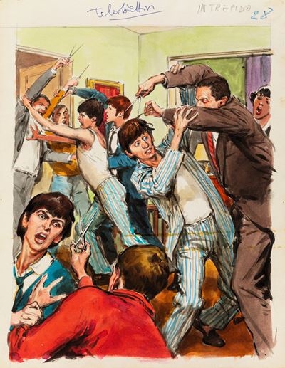 The Beatles - Tempera e acquerello su cartoncino