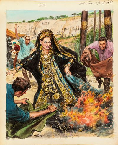 Illustrazione di Maria Callas - tempera e acquerello su cartoncino