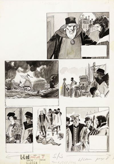 Othello: The Moor of Venice, matita, china e acquerello su cartoncino