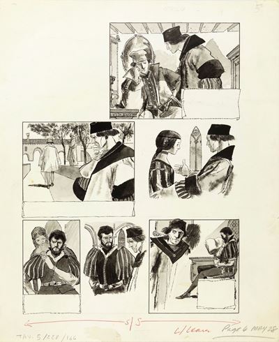 Othello: The Moor of Venice - Tavola originale, matita, china e acquerello su cartoncino