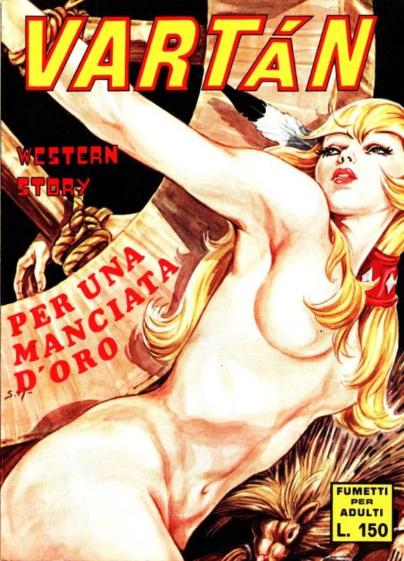 Sandro Angiolini - Copertina per 'Per una manciata d'oro', tempera su cartone