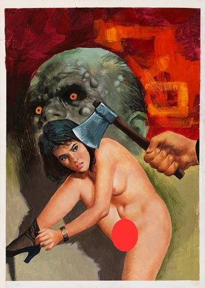Dora nuda - Tempera su cartone, 25,5 x 36 cm, 1978