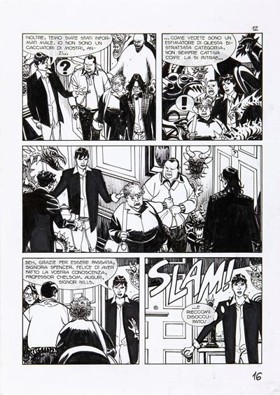 Dylan Dog - Nel segno del dolore, matita e china su cartoncino