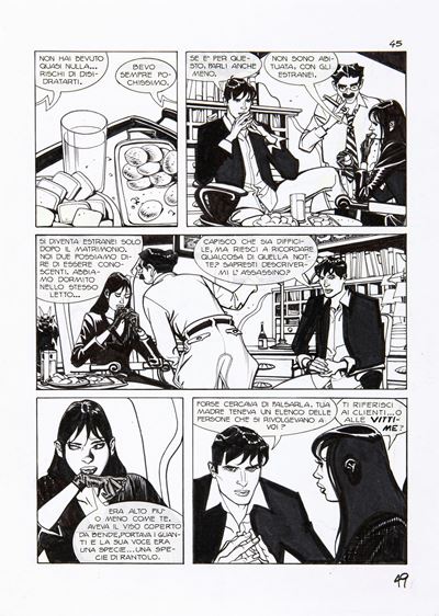 Dylan Dog - Nel segno del dolore, matita e china su cartoncino