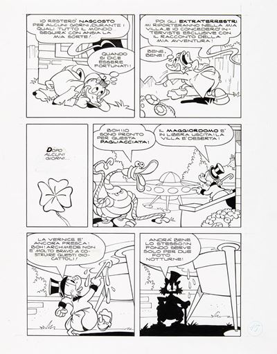 Paperino e il ritorno di Rebo - Matita e china su cartoncino