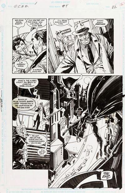 Batman: GCPD - Mortal Remains, matita e china su cartoncino DC