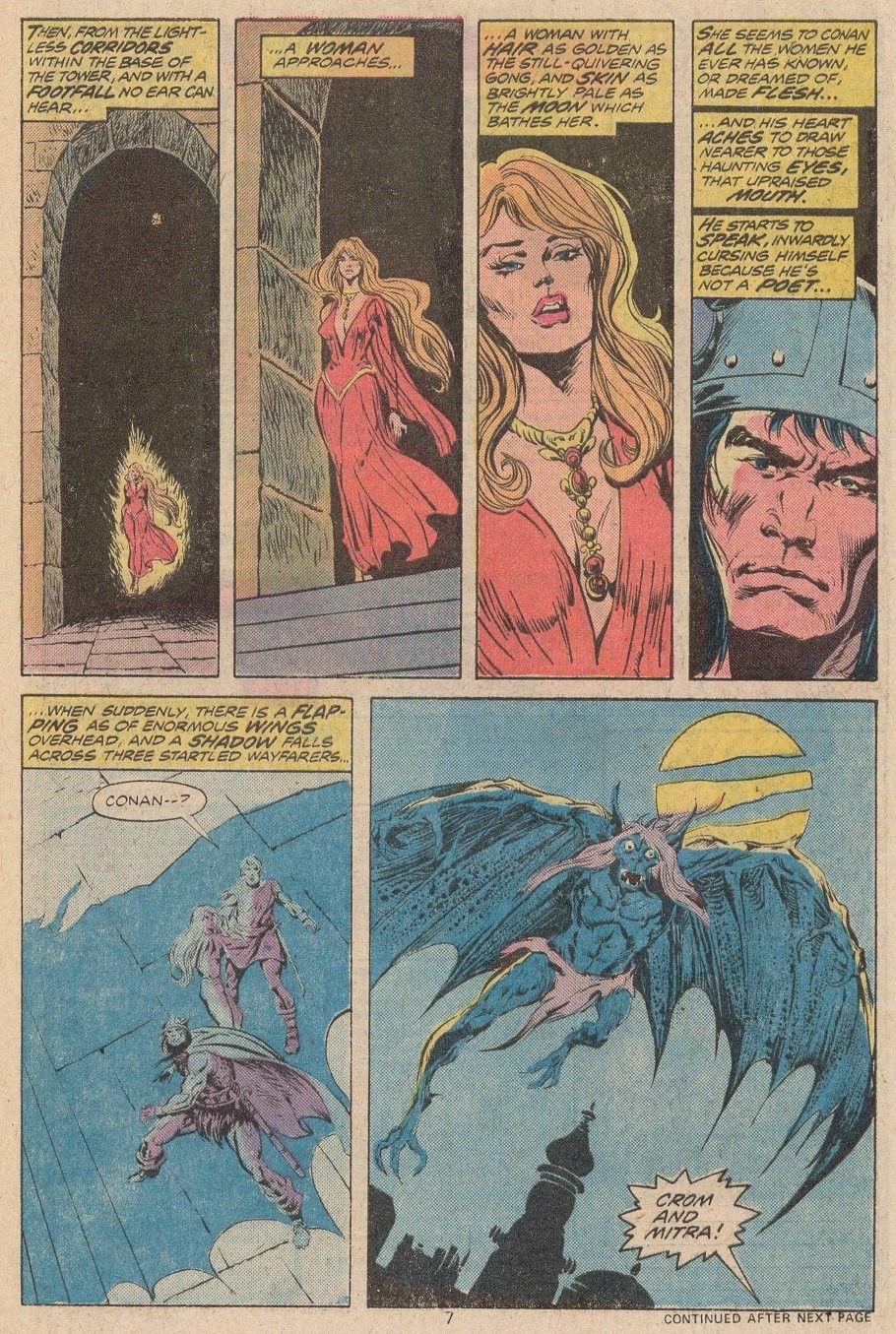 John Buscema - Conan the Barbarian - The Strange High Tower in the Mist!, matita e china su carto...