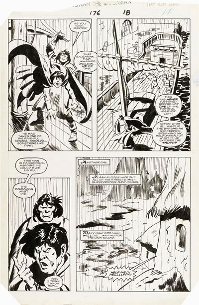 Conan the Barbarian - Argos Rain, matita e china su cartoncino Marvel